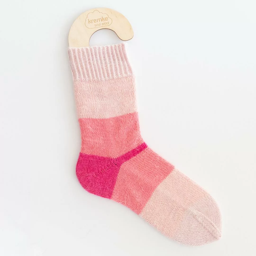 Kremke Soul Wool sock blockers sokkenspanners van hout met sok